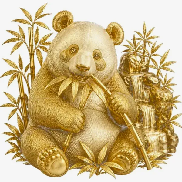 Panda eating bamboo — Amonbet