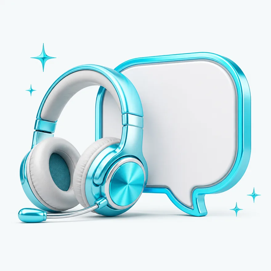 Headset with speech bubble — Amonbet