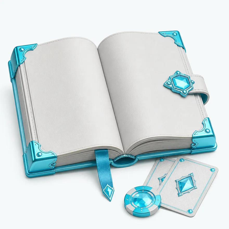 Open rulebook with cards — Amonbet
