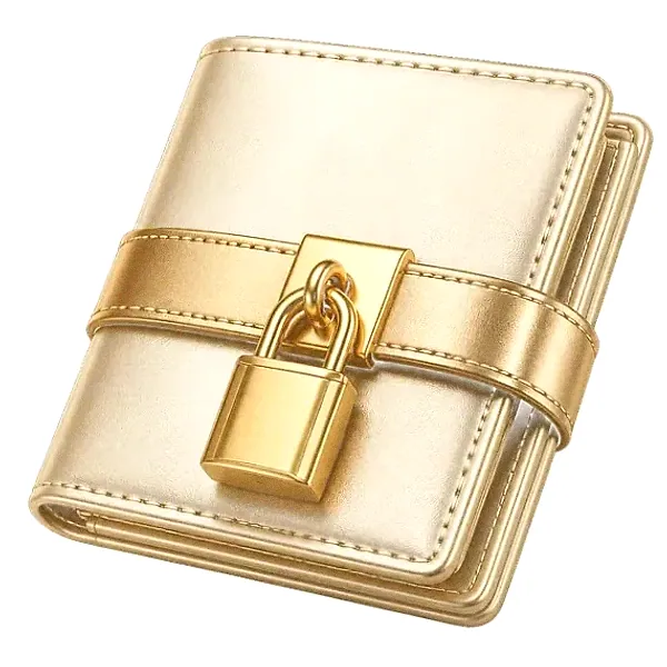Locked leather wallet — Amonbet