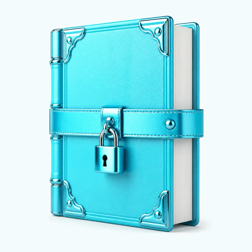 Book with padlock strap — Amonbet